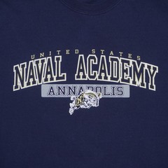 Vintage Y2K US Naval Academy Annapolis T Shirt Mens Medium Navy Blue MV Sport