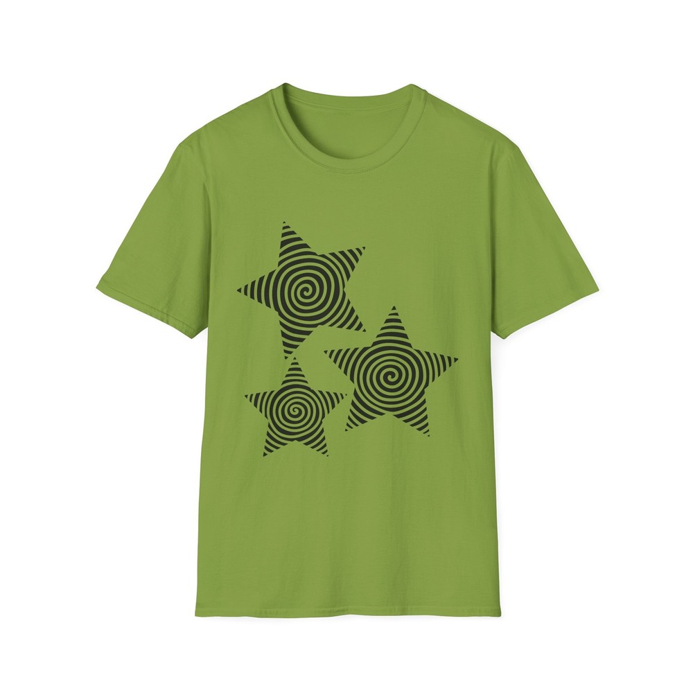 Retro Tri Star Swirl Y2K Tee Shirt US Seller Unisex