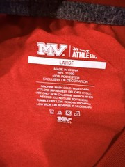“DEA ACADEMY” Red Dri-Fit Style Athletic T Shirt – Size L – by MV Sport – NWT!