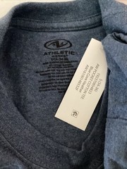 ATHLETIC WORKS Breathable Navy Blue Short Sleeve Crew Neck Pocket T-Shirt Sz S*