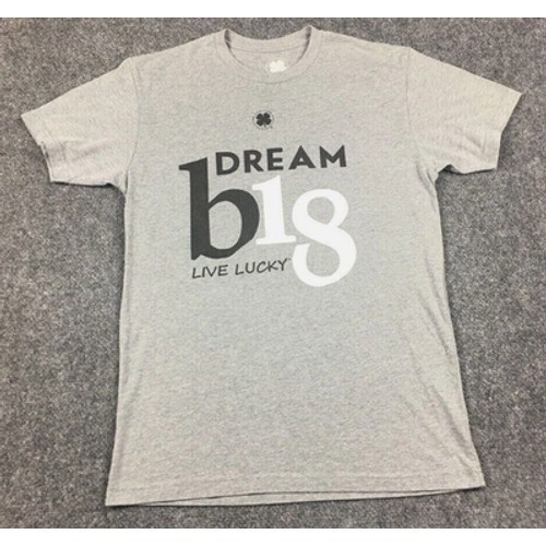 Black Clover Dream B18 Shirt Mens Small Gray Live Lucky Motivational Tee Golf
