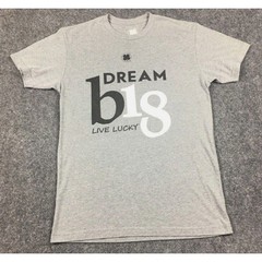 Black Clover Dream B18 Shirt Mens Small Gray Live Lucky Motivational Tee Golf