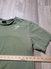Gymshark Shirt Mens Medium Olive Green Crewneck Short Sleeve Athletic Tee Gym