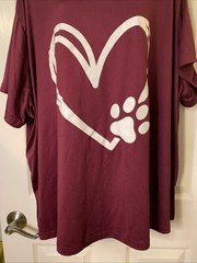 Unbranded Maroon Graphic T Shirt, See Pics For Measurements