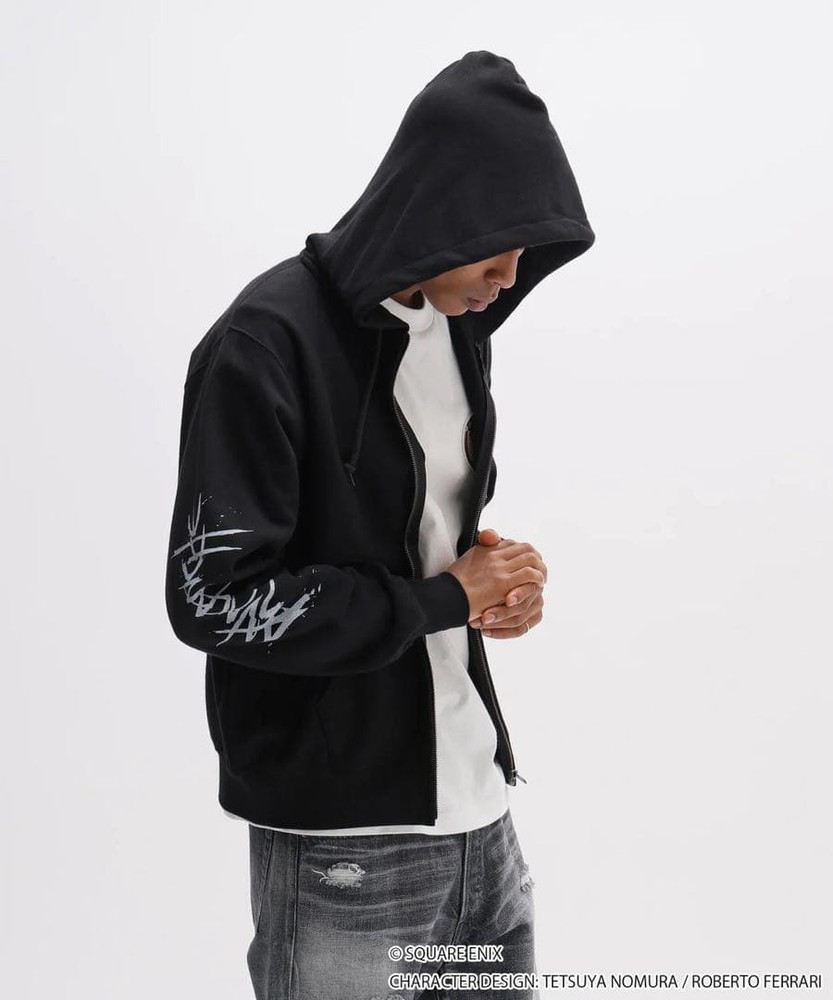 AVIREX FINAL FANTASY VII REMAKE ZIP UP HOODIE BLACK EDITION XL