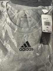 Adidas Creator SS T-Shirt 2XL Medium Gray Athletic Wear Short Sleeve Shirt Men