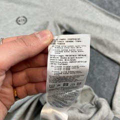 Armani Exchange Mens Long Sleeve Polo Shirt S Grey Marl AX Logo Contrast Cuff