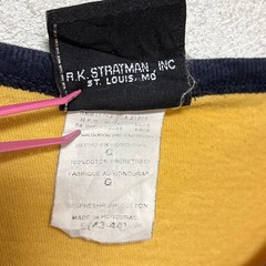 【HARLEY-DAVIDSON】00s Ringer T-shirt 両面ロゴ 星条旗 リンガーTシャツ S-5950