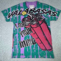 RARE Valabasas Vintage Tee Boom Lose Your Mind All Over Graphic Tee Size XS