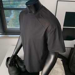Short Sleeve Men’s T-Shirt with Mesh Shoulders – Quick Dry Breathable US Style