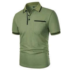 Men Breathable Polo Shirt Casual Summer Slim Fit Solid Color Tee Top Tshirt Gift