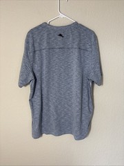 Tommy Bahama Men XL UPF 30 IslandZone Henley Shirt Gray Heather