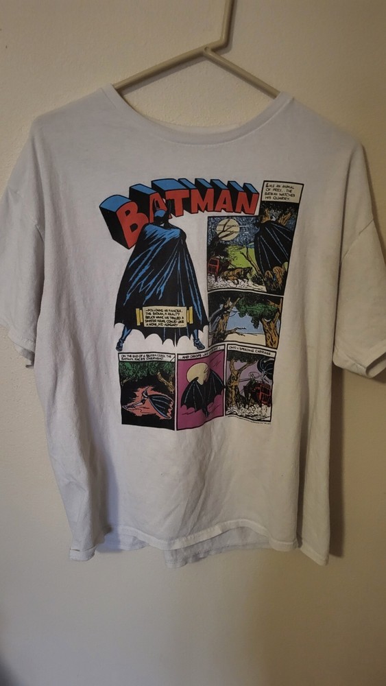 Batman Vtg Comic Book T Shirt Small S Sleeve on White Single stitch No Label 27