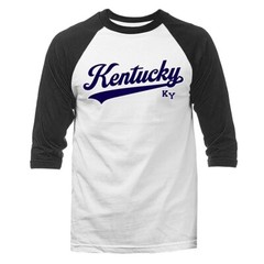 State of Kentucky Swoosh KY Graphic 3/4 Sleeve Raglan