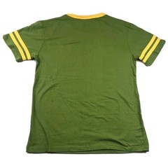 Captain Marvel Graphic Tee Shirt Adult Large Green Contrasting Yellow Trim