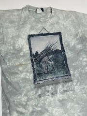 VTG Liquid Blue Led Zeppelin Man With Sticks Album Cover T-Shirt Size Medium USA