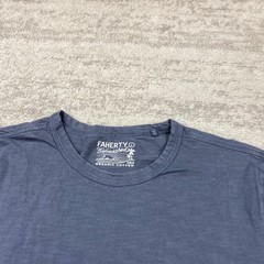 Faherty Shirt Large Blue Sunwashed Outdoor Prep Organic Casual Heather Hiking