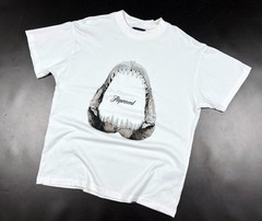 Men’s REPRESENT Shark Jaws Flat White Casual Cotton t Shirt Short Sleeve Size XL