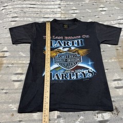 Vintage 80s Harley Davidson Shirt 3d Emblem Columbus Ga Small
