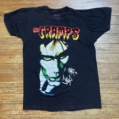 Vintage 80s THE CRAMPS Shirt Fifth Column Goth Surf Punk Rock Small/Medium