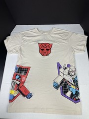 Transformers Hasbro Autobots Decepticon Embroidered Large Graphic Tee SHIRT