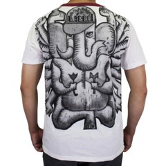 WEED Ganesha Ringer T-Shirt Men Ganesh Ganapati Hindu God Hippie Streetwear WE01