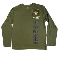 NWT Official US Army Licensed Logo Long Sleeve T-Shirt Green Men’s Size L
