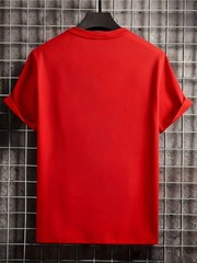 Men’S Casual Graphic Tee Classic Crew Neck Design Trendy Street Style T-shirt♮