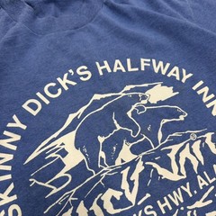 Vtg 90s Skinny Dick’s Halfway Inn Shirt Alaska Single Stitch Size Large