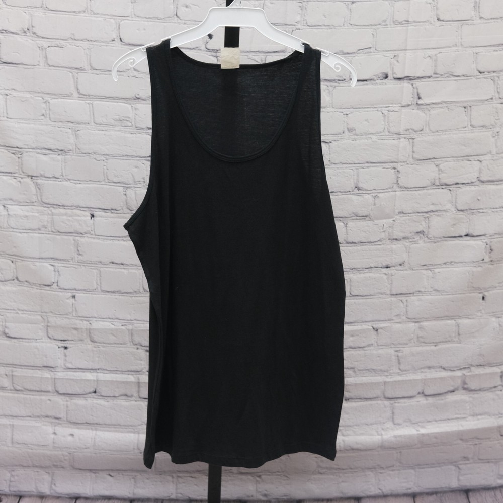 Knocker Men’s Solid Black Large Tank Top 100% Cotton Made in Bangladesh RN65914