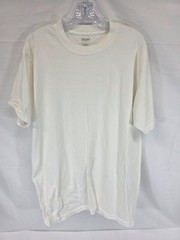 Kirkland Signature Mens White 100% Cotton Crew Neck T-Shirt Size Large 7079002