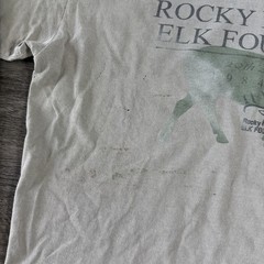Vintage Y2K Rocky Mountain Elk Foundation T Shirt Mens XL Nature Animals 20th