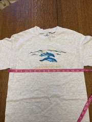 RareVintage Cal Cru Tag Dolphins, Stitched Guantánamo Bay T-Shirt Graphic Cuba S