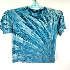 Ice Crystal Tie Dye T Shirt Adult Size L Blue Jerzees