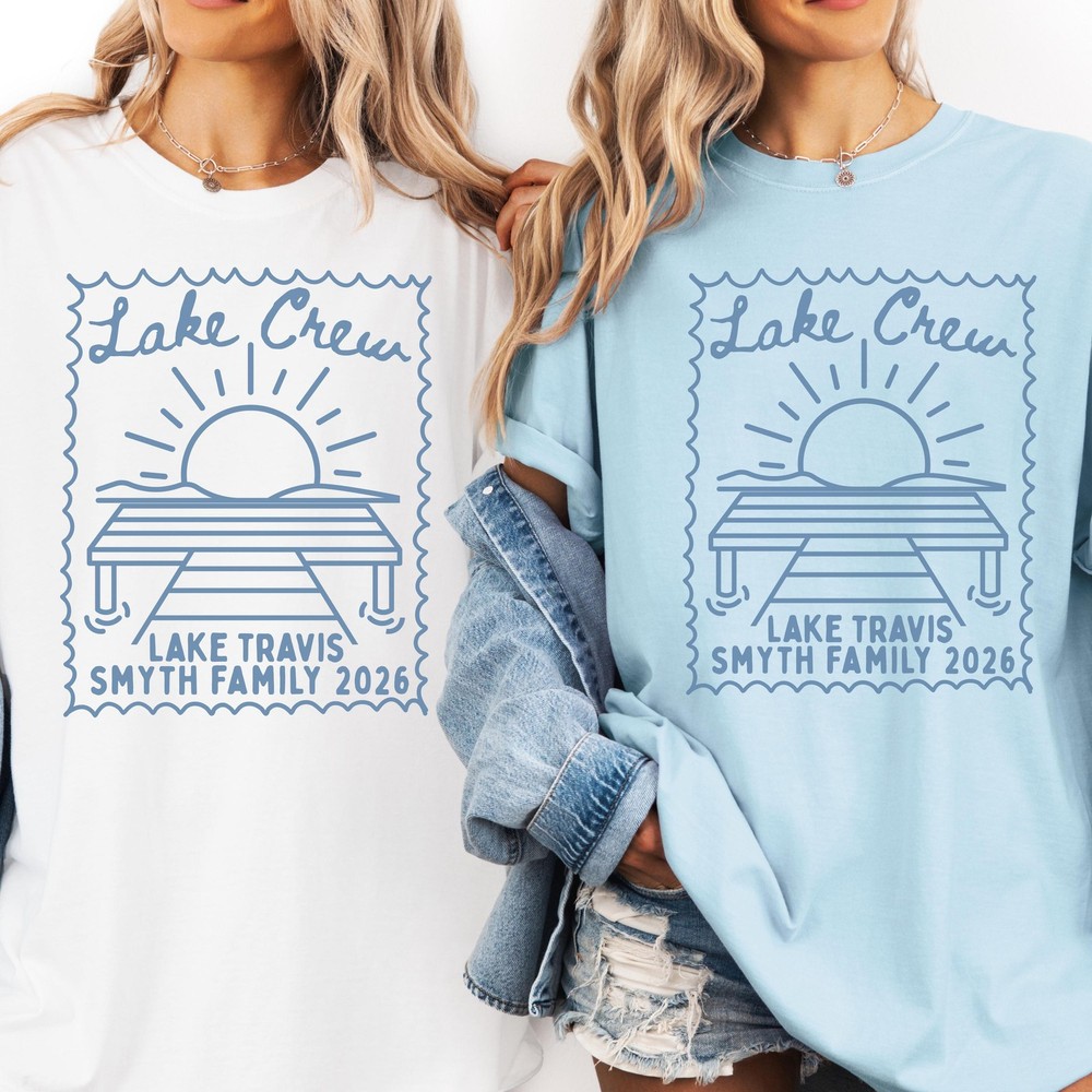 Personalized Family Lake Trip Shirt, Matching Vacation Crew Tee 2026