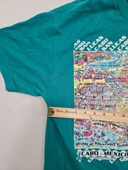 Hanes Shirt Mens XL Green Cabo Mexico Graphic Crew Jersey Cotton 50/50