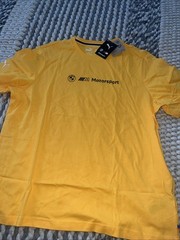 NWT Puma BMW Motorsport Logo Men’s T Shirt Gold Sz L $45