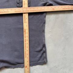 Vintage 2000s NJC Distressed Faded Gray Boxy Indie Thermal