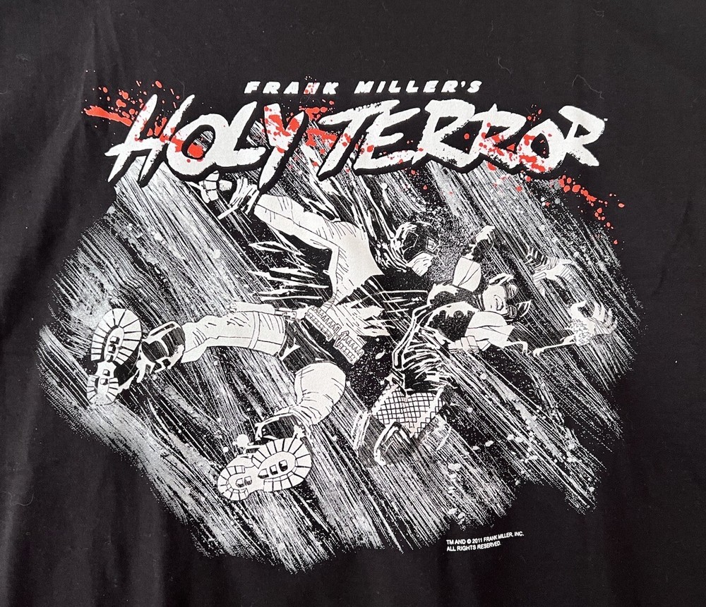 Frank Miller’s Holy Terror Graphitti Designs Comic Tshirt Sz XL 2011