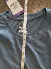 Hurley Ultra Soft Tagless 2-Sided Graphic T Shirt (Men’s XXL) Slate Blue Tee NEW