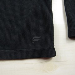 Fabletics Shirt Mens Medium Black Henley Thermal Waffle Cotton Long Sleeve A1