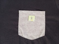 Humants Men’s Large Workwear Jersey Pocket Tee Dark Black Gray heather Cotton