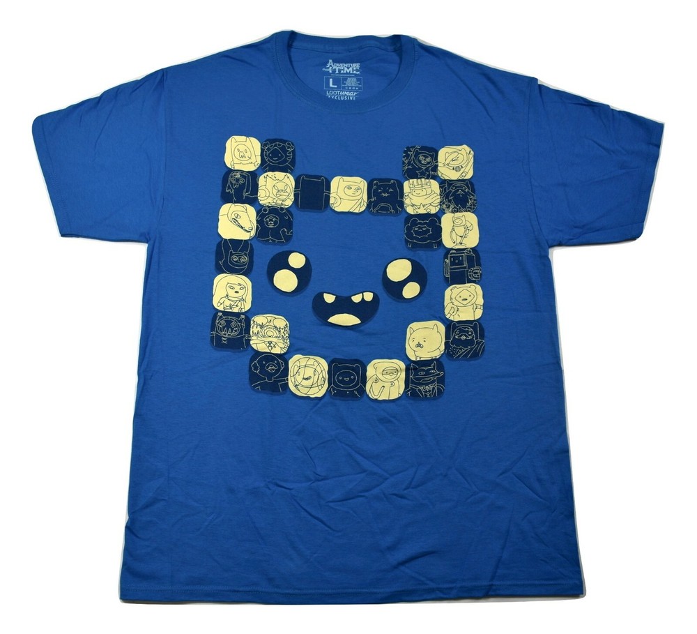 Loot Crate Mens Adventure Time Loot Wear Exclusive Blue Shirt New L, 2XL, 3XL