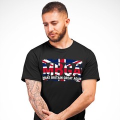 Mens MBGA T Shirt Union Jack Make Britain Great Again English Pride Patriotic…