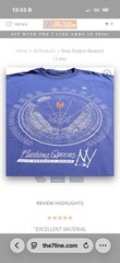 New York Mets Shea Stadium The 7 Line Blueprint T Shirt Sz L Baseball MLB