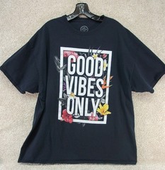 DOM Good Vibes Only T-Shirt Size XXL Black Graphic Tee (See Photo)