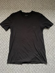Hugo Boss T-Shirt Mens Size Medium Black Crew Neck Stretch Classic Holiday (G22)