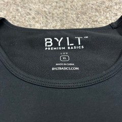 BYLT Long Sleeve Shirt Lux XL Black Drop Cut Premium Basics Athletic Fit