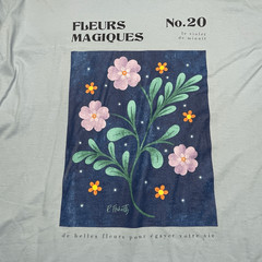 Baby Blue Magic Flowers Graphic Tee