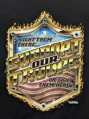 Y2K 7.62 Design Support Our Troops Or Fight Over There Military T-shirt SZ Large